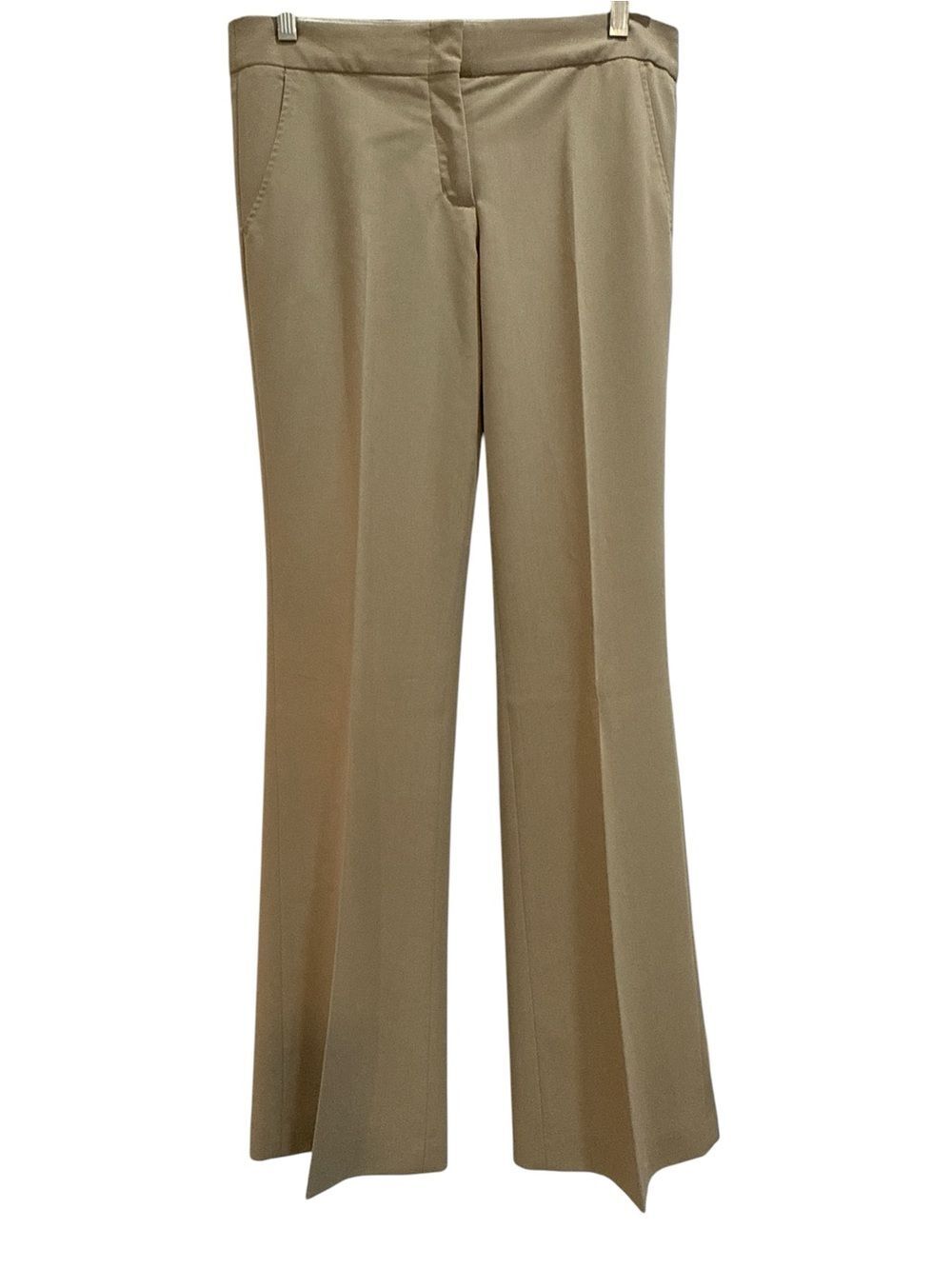 BCBGMAXAZRIA Beige Tailored Flare Dress Pants Size 10